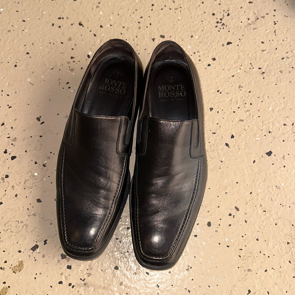 MONTE ROSSO Men’s Leather Black  Loafers